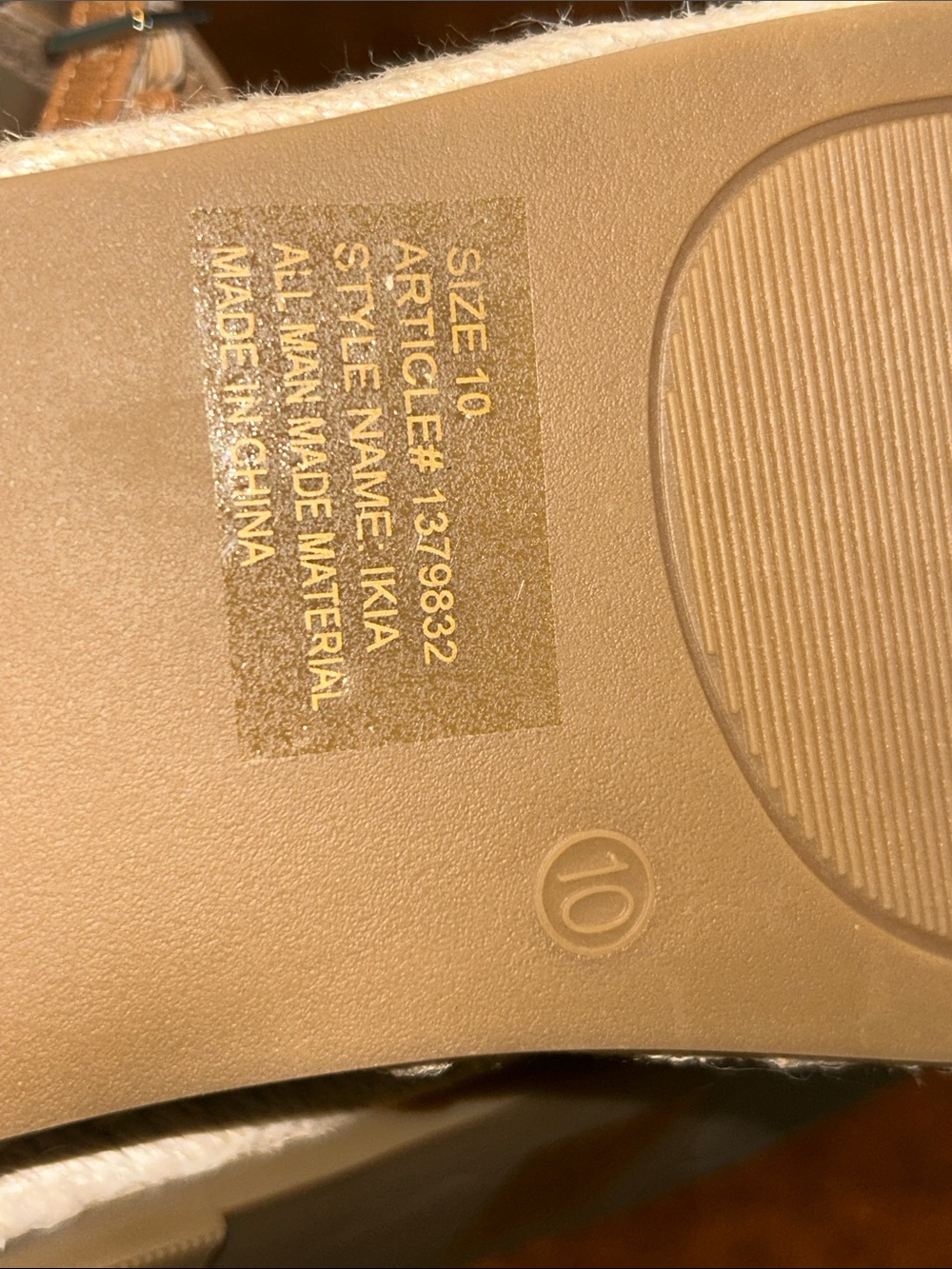 Tula Brown Perforated Mary Jane Espadrille Flats - Picture 7 of 7